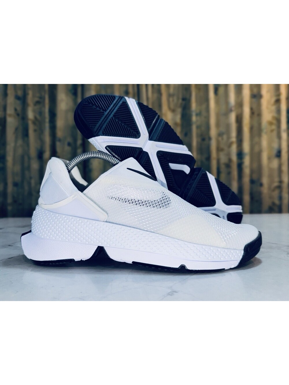 Size 9.5 - Nike GO FlyEase Black White W